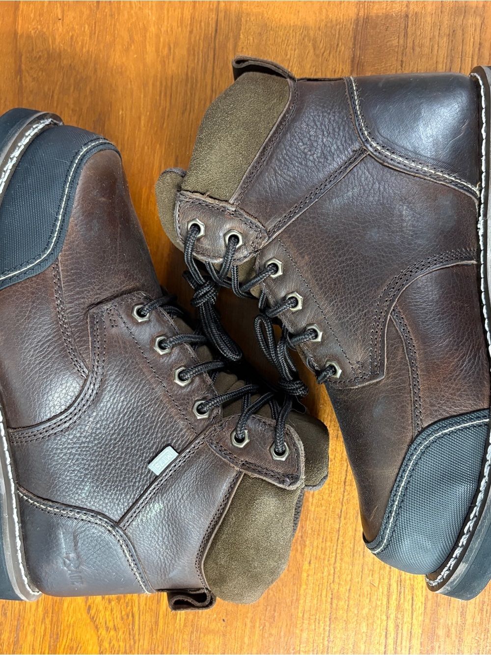 Iron Age Men Dozer Met Guard Steel Toe Brown Leather Work Boot IA0163 Size 8.5